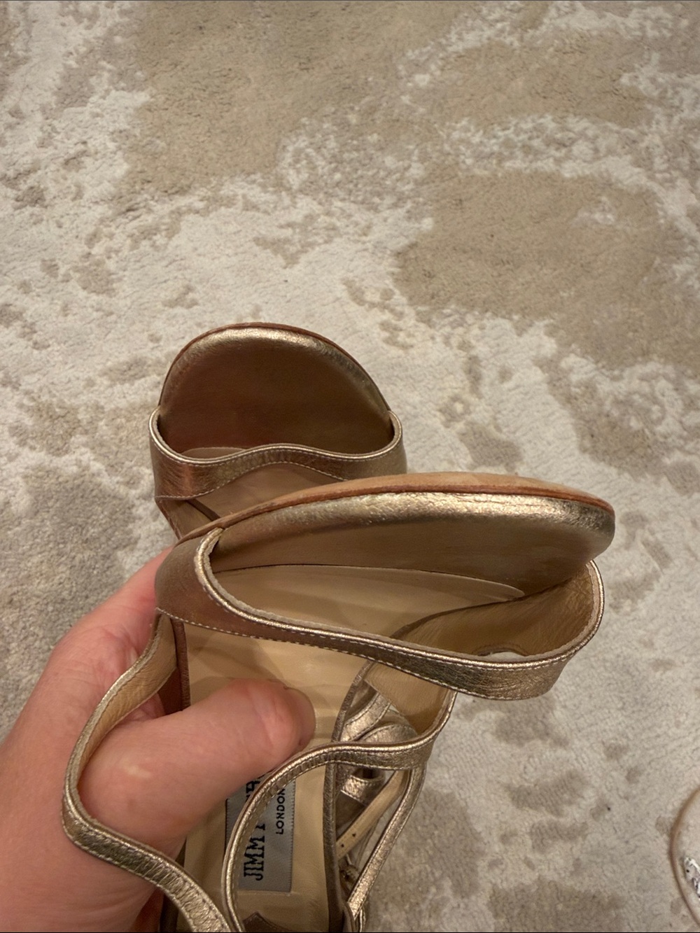 Jimmy Choo Lang Champagne
Leather Womens High Heels Size 37.5 - Picture 9 of 10